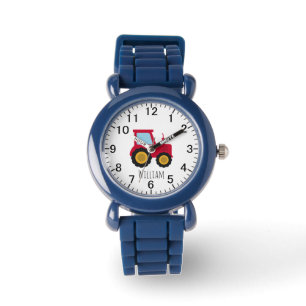 Boy's Cute Farm Tractor Kids with Name Kids  Watch