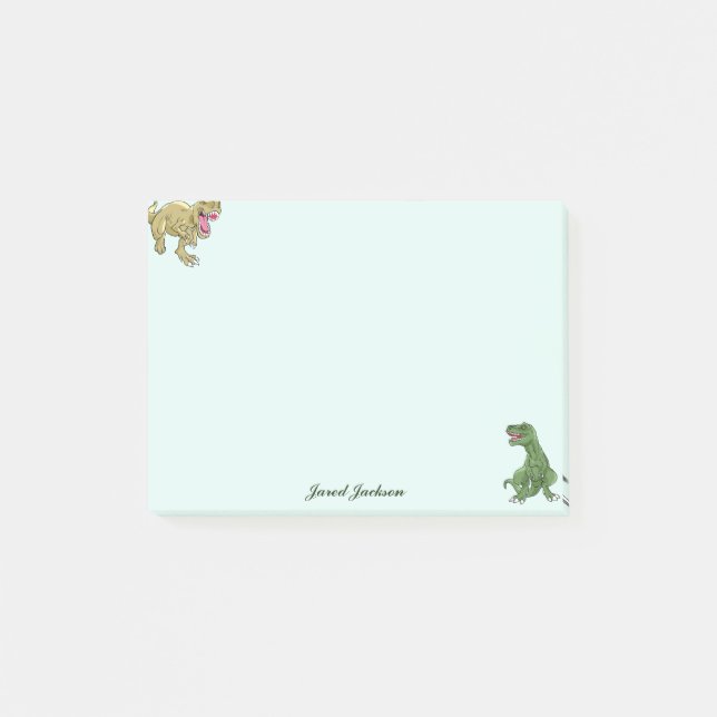 Boys Cute Funny Animal Dinosaur Post-it Notes (Front)