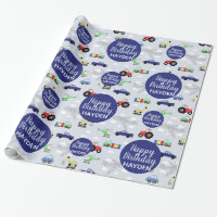 Boys Cute Happy Birthday Car Pattern Kids