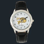 Boy's Cute Jungle Tiger with Name Kids Watch<br><div class="desc">This sweet design is a part of a collection featuring cute doodle tigers for boy's apparel and accessories. This kids watch features a hand drawn sleeping jungle tiger cat and can be personalised with your child's name. Perfect for any animal loving little one! Check out our store for other gorgeous...</div>