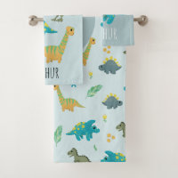 Boys Cute Modern Blue Dinosaur Pattern Kids