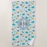 Boys Cute Modern Blue Dinosaur Pattern Kids