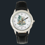 Boys Cute Rustic Woodland Forest Animals Watch<br><div class="desc">This cute and rustic kids watch features an adorable woodland animal illustration,  with a deer,  hedgehog,  badger,  mushroom,  and greenery,  and space to add your boy or girl's name in simple typography. The perfect gender-neutral design for any animal lover!</div>