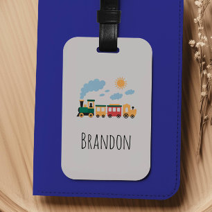 Boys Cute Train Kids Luggage Tag