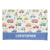 Boys Cute Transport Car Pattern Personalised Name