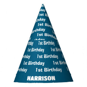 Boys Cute Travel Aeroplane Kids Birthday Custom Party Hat