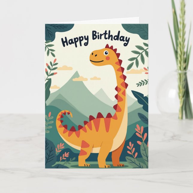 Boys Dino Birthday Card (Front)