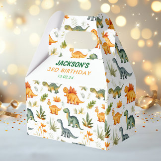 Boys Dinosaur Birthday Party Favor Box