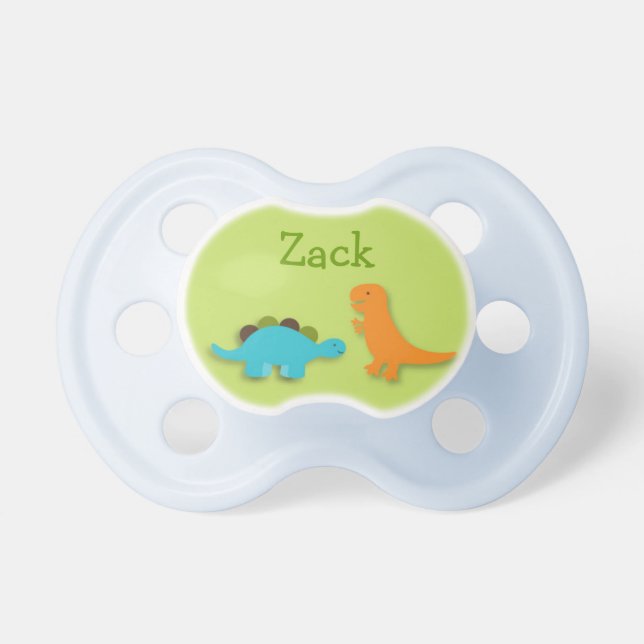 Boys Dinosaur Dino Personalised Pacifier (Front)