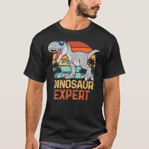 Boys Dinosaur Expert Funny Paleontologist T-Rex Ki T-Shirt
