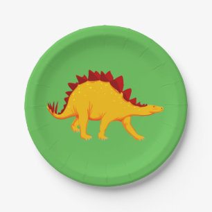 Boy's dinosaur party theme paper plate