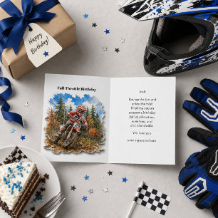 Boys Dirt Bike Motocross Racing Happy Birthday Card
