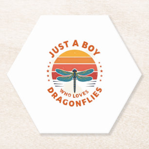 Boys Dragonfly Paper Coaster