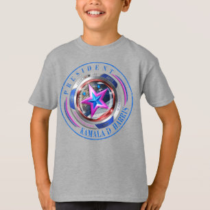 Boys Dual Sided Harris-Walz Wing/Stamp Medallion T-Shirt