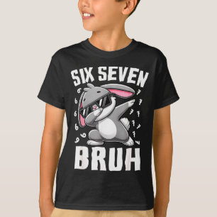 Boys easter day six seven bruh dabbing bunny 67 T-Shirt