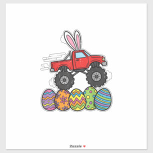 Boys Easter Monster Truck Happy Easter Day Eggs To