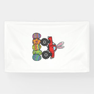 Boys Easter Monster Truck Happy Easter Day Eggs To Banner