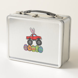 Boys Easter Monster Truck Happy Easter Day Eggs To Metal Lunch Box