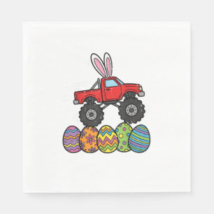 Boys Easter Monster Truck Happy Easter Day Eggs To Napkin