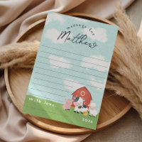 Boys Farm First Birthday Time Capsule Cards