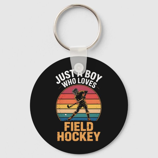 Boys Field Hockey _1  Key Ring (Front)