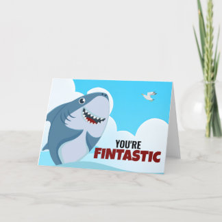 Boys Fintastic Shark Party Thank You Card