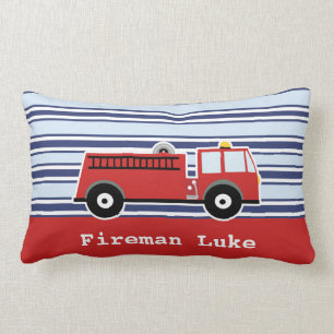Boys Fire Engine Personalised Cushion