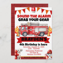 Boys Firetruck Birthday Party