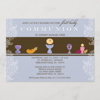Boy's First Communion Invitation