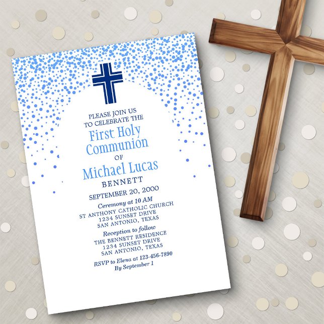 Boys' First Communion Invitation (Creator Uploaded)