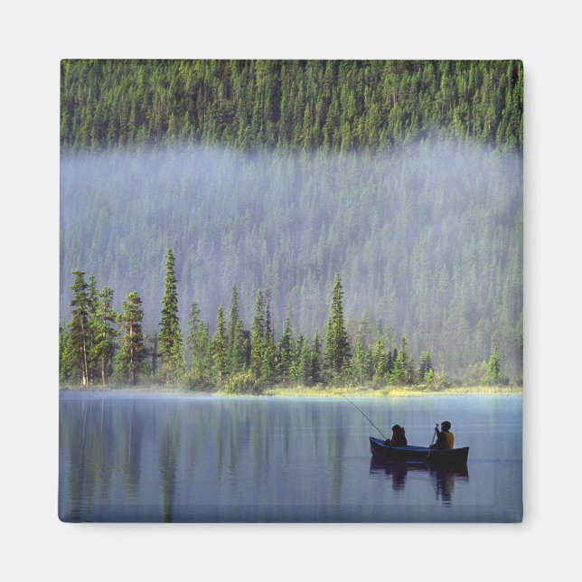 Boys fishing from canoe with mist in magnet (Front)