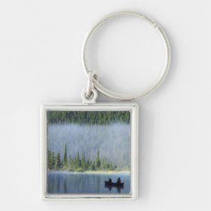 Boys fishing on Waterfowl Lake, Banff National Key Ring