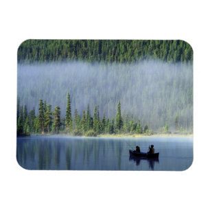 Boys fishing on Waterfowl Lake, Banff National Magnet