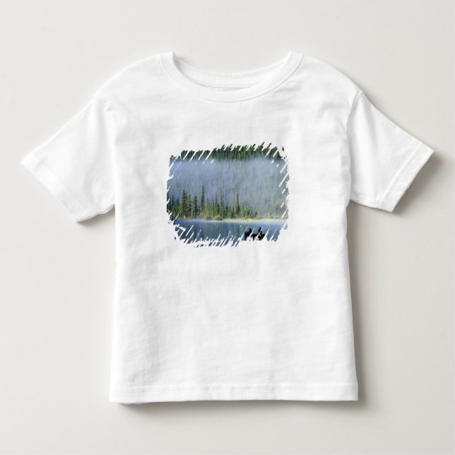Boys fishing on Waterfowl Lake, Banff National Toddler T-Shirt (Front)