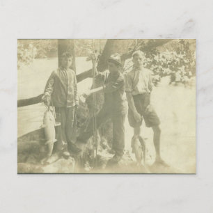 Boys Fishing the Green River Postcard