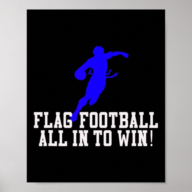 Boys Flag Football For Kids Youth Or Adults  Poster (Front)