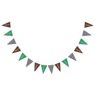 Boys Football Brown Sports Birthday Bunting