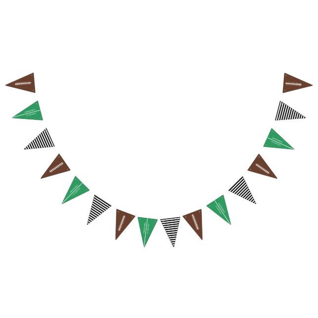 Boys Football Brown Sports Birthday Bunting (All)