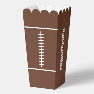 Boys Football Brown Sports Birthday Favour Box