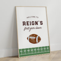 Boy's Football First Year Down 1st Birthday Party