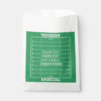 Boys Football Green Sports Birthday Favour Bags