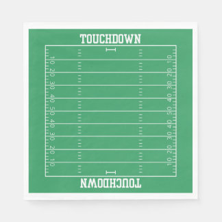 Boys Football Green Sports Birthday Napkin