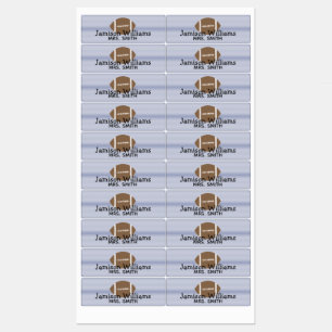 Boys Football Navy Waterproof Labels Badge