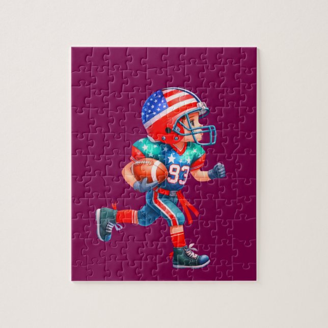 Boy's Football player puzzle (Vertical)