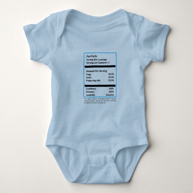 Boy's "Fun Size" Body Suit Baby Bodysuit (Front)
