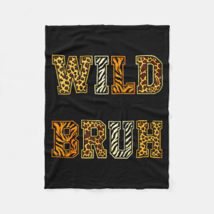 Boys funny wild animal about reading bruh book fleece blanket