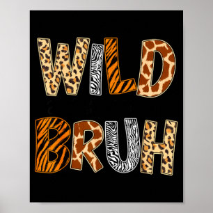 Boys funny wild animal about reading bruh book poster