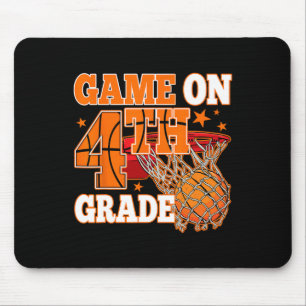 Boys Game On 4th Grade Basketball Back To School T Mouse Pad