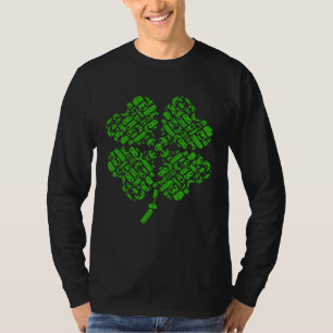 Boys Gamer St Patricks Day Shamrock Gaming Men Kid T-Shirt