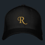 Boys Girls Custom Embroidered Monogrammed Birthday Embroidered Hat<br><div class="desc">Create your own custom, personalised, monogrammed, cool, stylish, high-quality, really comfortable fit, embroidered, stretchable flexfit wool baseball cap / hat, with your monogram on the front, silver underbill, fused hard buckram 8.89 cm. crown, 6 sewn eyelets for breathability, and taped seams. Simply enter your monogram / initial, to customise. Makes...</div>